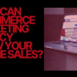 Banner for Zabtech Digital asking 'How Can Ecommerce Marketing Agency Grow Your Online Sales?' featuring a miniature shopping cart on a laptop.